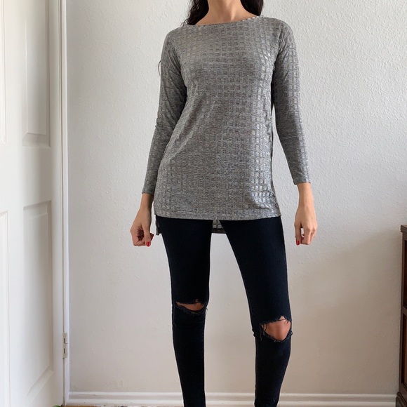 Zara Gray Silver Top - Picture 5 of 5